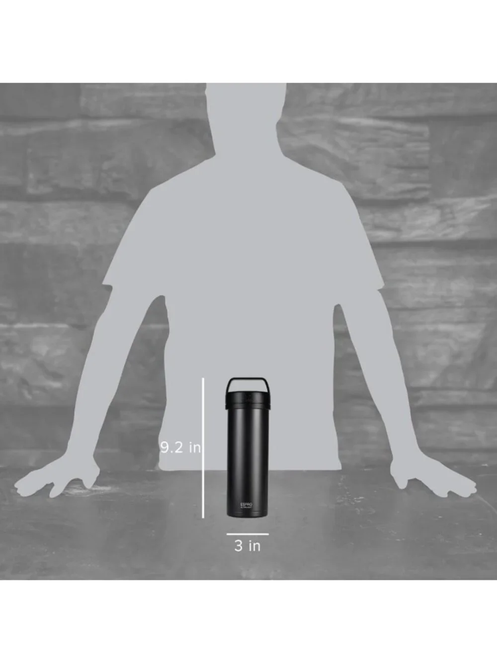 Insulated Travel French Press Coffee Maker, 16oz - Perfect for On-the-Go Brewing